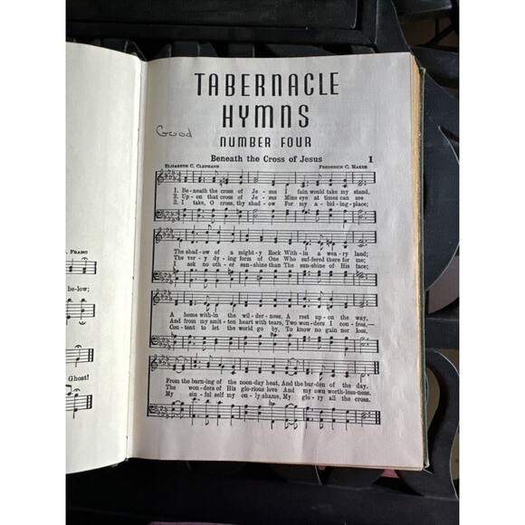 Tabernacle Hymns Number Four 1955 Green Hardcover Hymnal Vintage Book USA - Picture 6 of 11